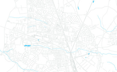 Crewe, England bright vector map