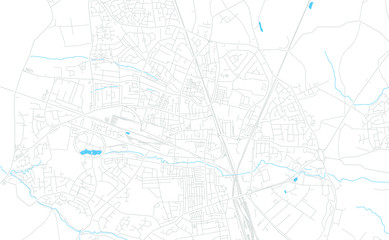 Obraz premium Crewe, England bright vector map