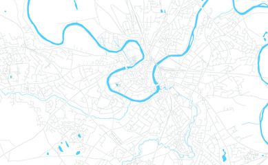 Shrewsbury, England bright vector map