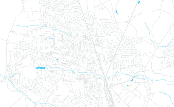 Crewe, England bright vector map