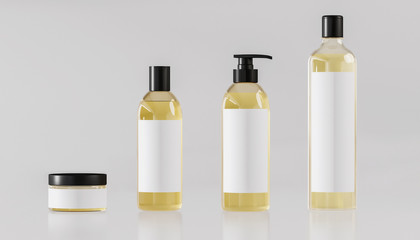 Mockup kit containers for cosmetics  - 3D illustration