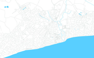 Bognor Regis, England bright vector map
