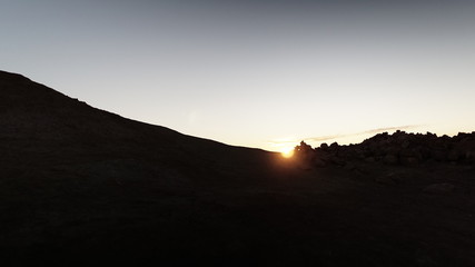Sonnenuntergang in der Wüste, nähe Aït-Ben-Haddou