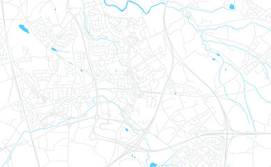 Bamber Bridge, England bright vector map