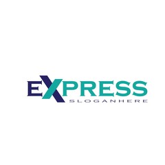Fast Forward Express logo designs vector, Simple Express logo template