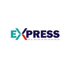 Fast Forward Express logo designs vector, Simple Express logo template