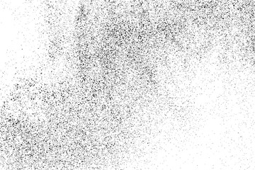 Black Grainy Texture Isolated On White Background. Dust Overlay. Dark Noise Granules. Digitally Generated Image. Vector Design Elements, Illustration, Eps 10.