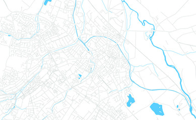 Loughborough, England bright vector map