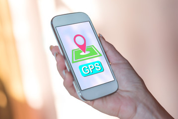 Gps concept on a smartphone