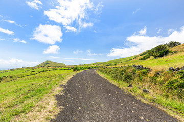 Fototapeta premium Pico Island Gravel Road