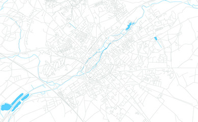 Canterbury, England bright vector map