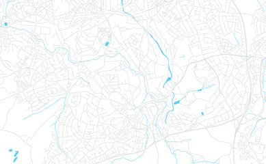 Fototapeta na wymiar Halesowen, England bright vector map