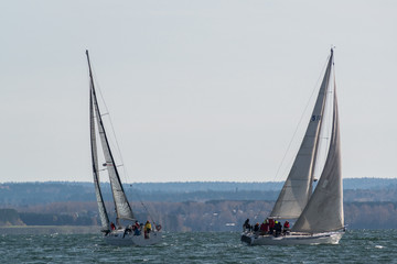 Sailing competitions on the Angara River