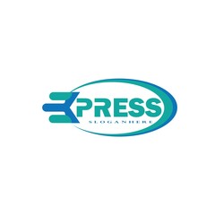 Fast Forward Express logo designs vector, Simple Express logo template