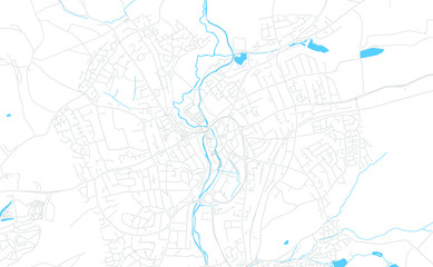 Kidderminster, England bright vector map