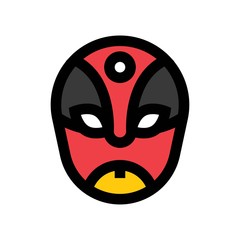 china new year related face mask vector with editable stroke