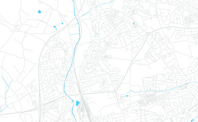 Beeston and Stapleford, England bright vector map