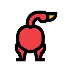 china new year related roasted duck vector with editable stroke