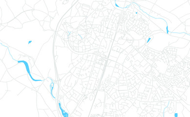 Fototapeta na wymiar Welwyn Garden City, England bright vector map