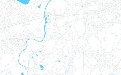Esher, England bright vector map