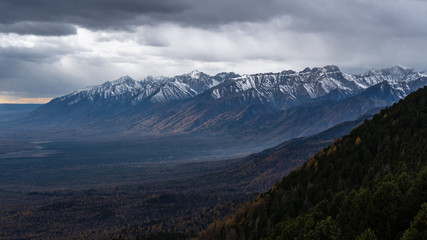 Cloudy Autumn Day in East Sayan Mountains