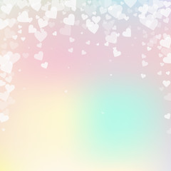 White heart love confettis. Valentine's day fallin