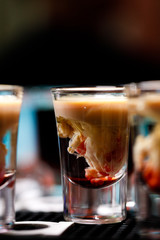 Shot of liquid brain with black background