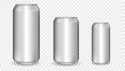 Realistic aluminum cans. 