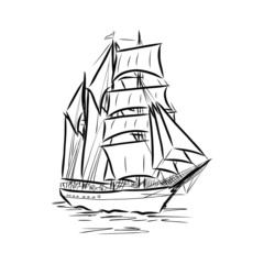 ship isolated on white background