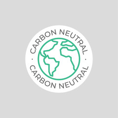 Carbon neutral vector icon