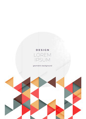 Flat vector. Minimal geometric background. Dynamic shapes composition. Eps10 vector.