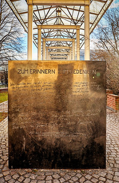 MUNICH,GERMANY - JANUARY 14, 2020 Memorial to the White Rose Movement in the Hofgarten in Munich in front of the Bavarian State Chancellery
