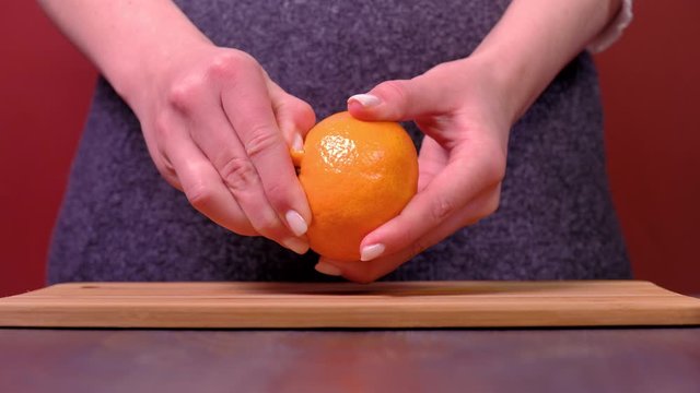 A woman cleans the Mandarin.