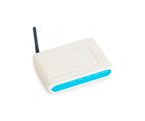Adsl Modem Isolated On White Background