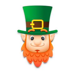 Saint Patrick's Day Head of Leprechaun