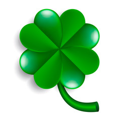 Detailed realistic vector illustration of a shamrock