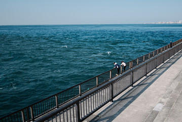 Couple fishing