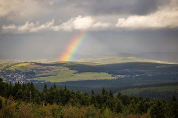 Regenbogen Wolken Unwetter Klima