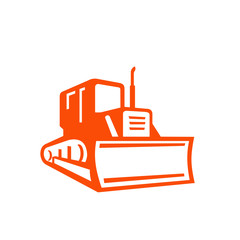 Red Bulldozer Icon