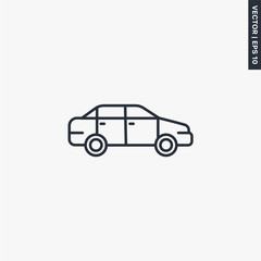 Car icon, linear style sign for mobile concept and web design