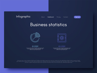 Vector graphics infographics with two options. Template for creating mobile applications, workflow layout, diagram, banner, web design, business reports with 2 steps