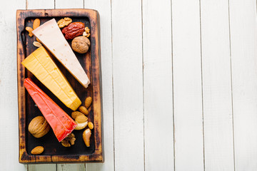 Different kinds of cheeses