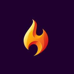 fire logo design vector illustration