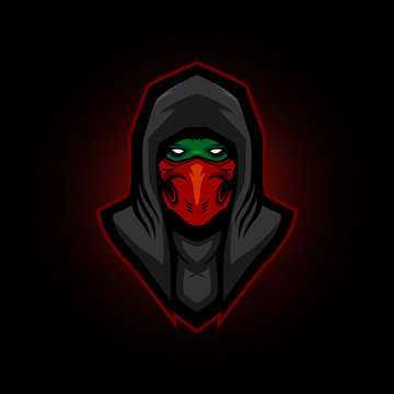 ninja hoodie e sport logo gaming mascot Stock Vector Adobe Stock