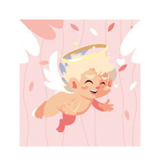 cute cupid angel , valentines day