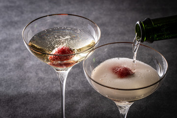シャンパンで乾杯