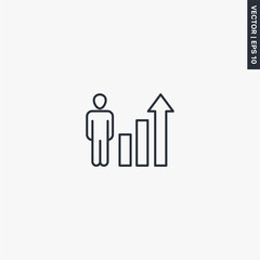 Promotion icon, linear style sign for mobile concept and web design