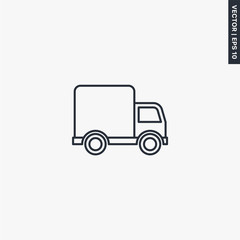 Truck auto, linear style sign for mobile concept and web design