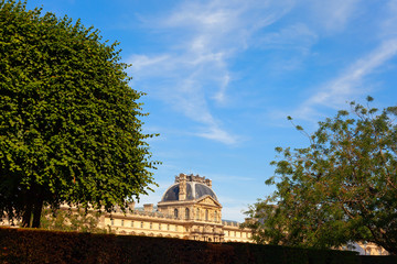 louvre view in the city of paris