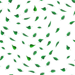 Fototapeta na wymiar green leaves geometric seamless, background textures
